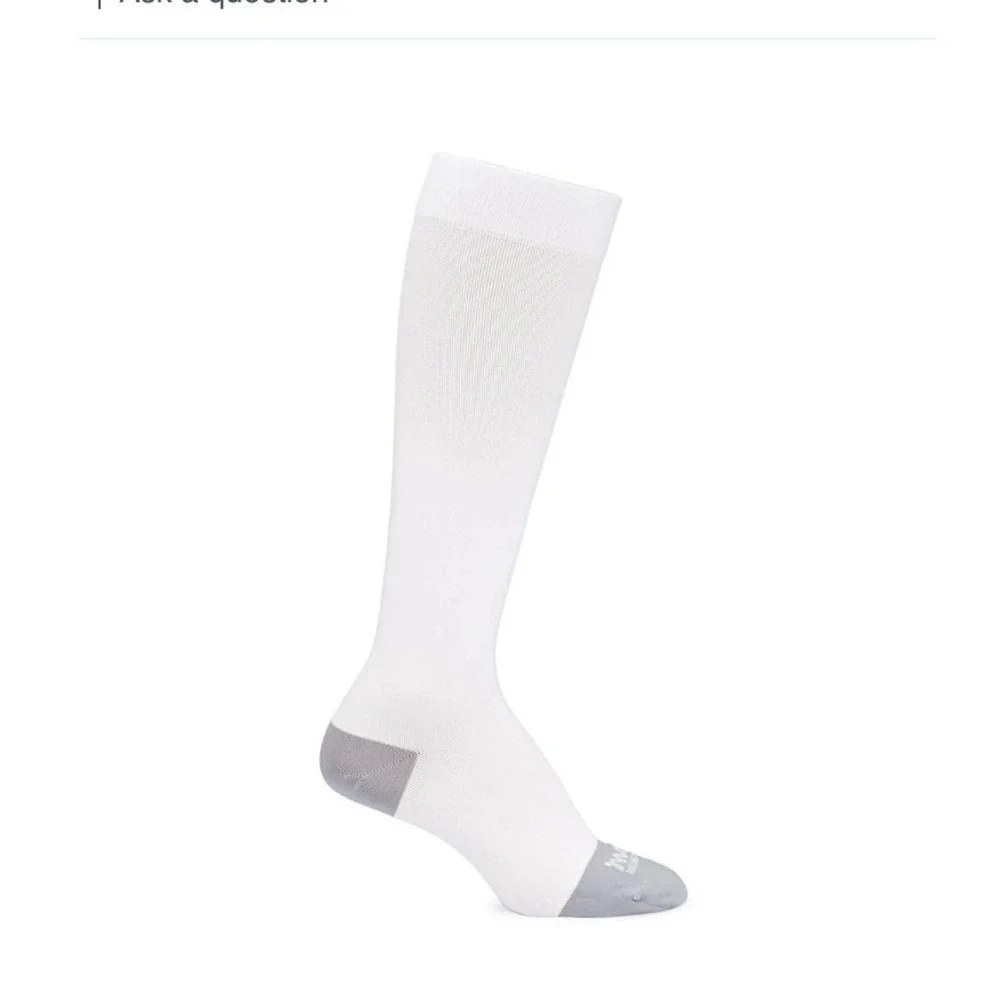 Motif Medical Maternity Compression Socks White/Gray Size‎ Medium
